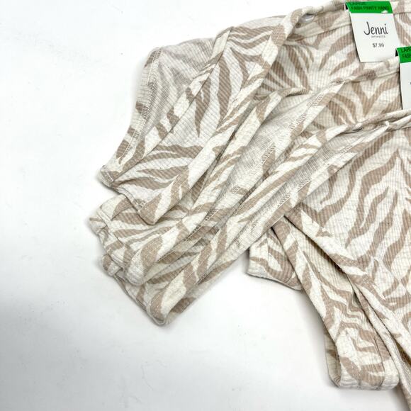 Jenni NEW Women's 3 Piece Fashion Panty Thong Panties White Brown Size L Tiger - Picture 2 of 6